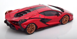 Bburago 1/18 Lamborghini Sian Red Diecast Model Car