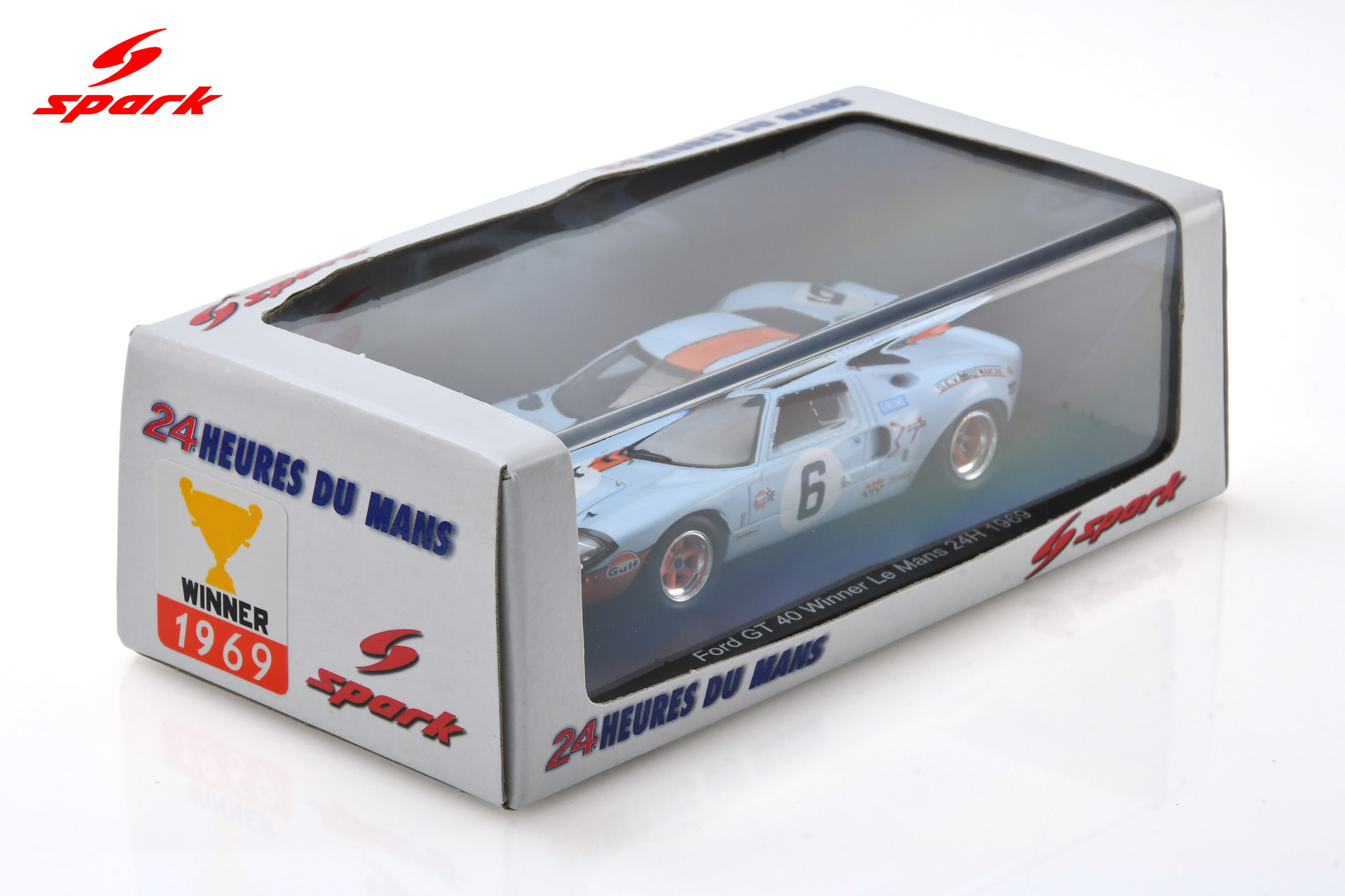 Spark 1:43 Ford GT 40 No.6 Winner 24H Le Mans 1969 J. Ickx - J. Oliver (43LM69) Resin Model 3 Spark 1:43 Ford GT 40 No.6 Winner 24H Le Mans 1969 J. Ickx - J. Oliver (43LM69) Resin Model - Image 3