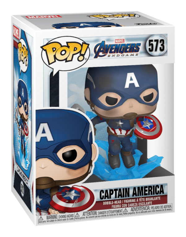 pop! marvel - avengers endgame - captain america with broken shield & mjolnir