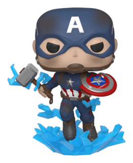 pop! marvel - avengers endgame - captain america with broken shield & mjolnir