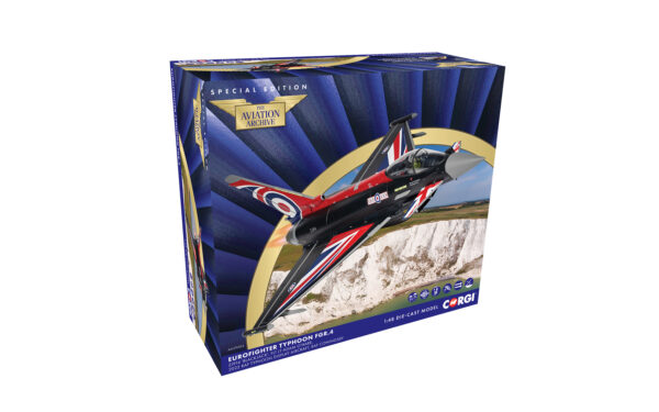 Diecast Model Shop - Model Universe 50 Alternative view of Corgi 1:48 Eurofighter Typhoon FGR4 "Blackjack" 2022 RAF (AA29003) Limited Edition Diecast Model