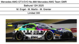 Spark - 1:43 Mercedes-AMG GT3 EVO No.888 Team GMR Bathurst 12h 2025 - M.Engel, M.Martin, M.Grenier - Limited Edition Resin Model