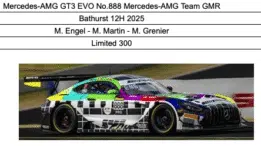 Spark - 1:43 Mercedes-AMG GT3 EVO No.888 Team GMR Bathurst 12h 2025 - M.Engel, M.Martin, M.Grenier - Limited Edition Resin Model