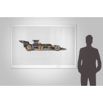 Amalgam - Lotus 72D - Art Screen Print - Emerson Fittipaldi Signed - Gold Leaf Edition