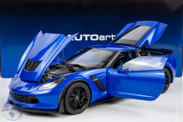 Diecast Model Shop - Model Universe 91 AUTOart - 1:18 Chevrolet Corvette C7 Z06 Laguna Blue 2014 - Composite Model