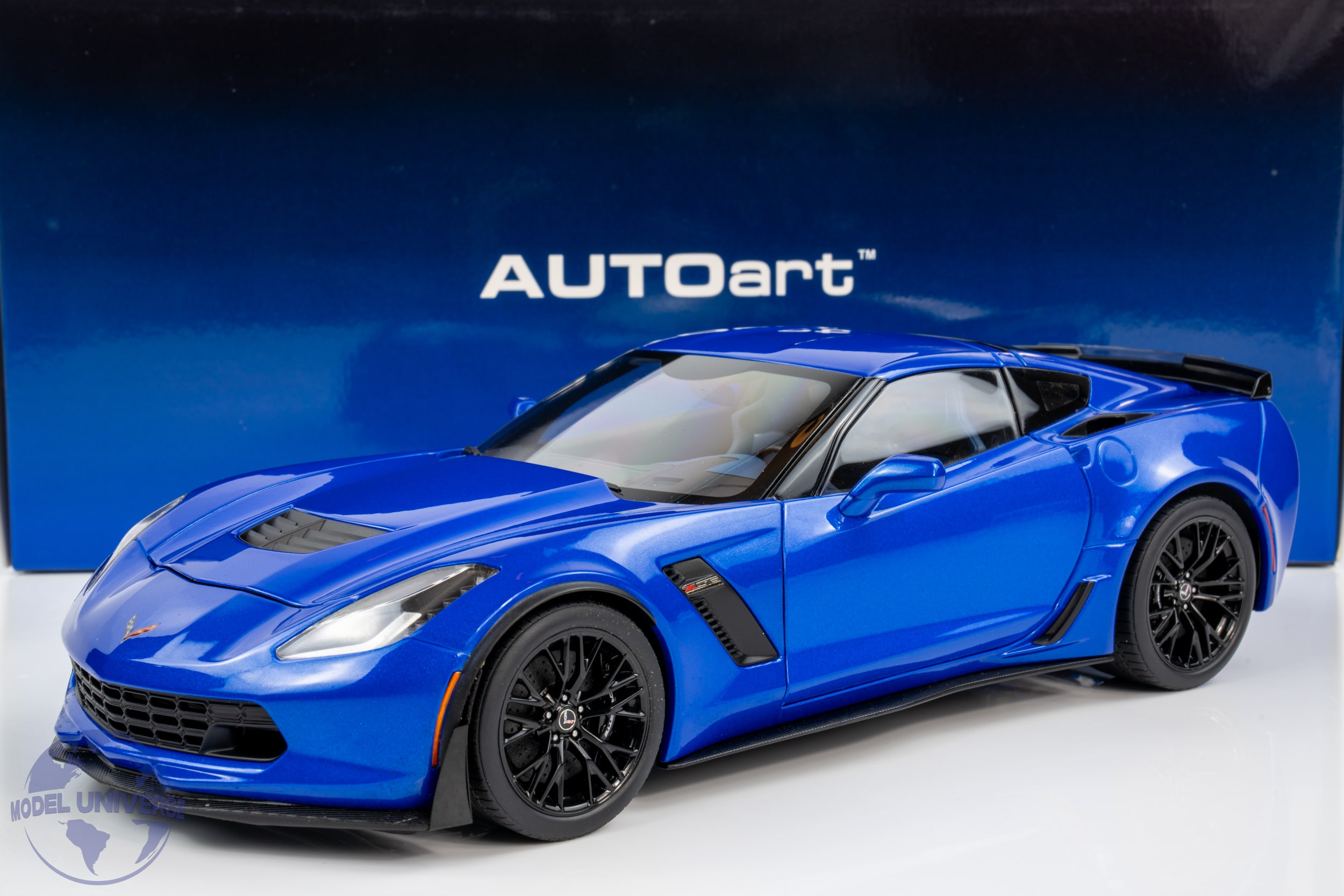AUTOart 1:18 Chevrolet Corvette C7 Z06 Laguna Blue 2014 (71265) Composite Model 1 AUTOart - 1:18 Chevrolet Corvette C7 Z06 Laguna Blue 2014 - Composite Model