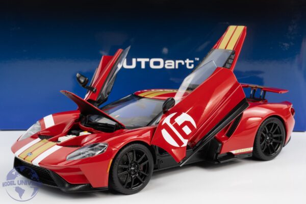 Diecast Model Shop - Model Universe 85 AUTOart - 1:18 Ford GT 2022 '64 Alan Mann Heritage Edition Red - Composite Model