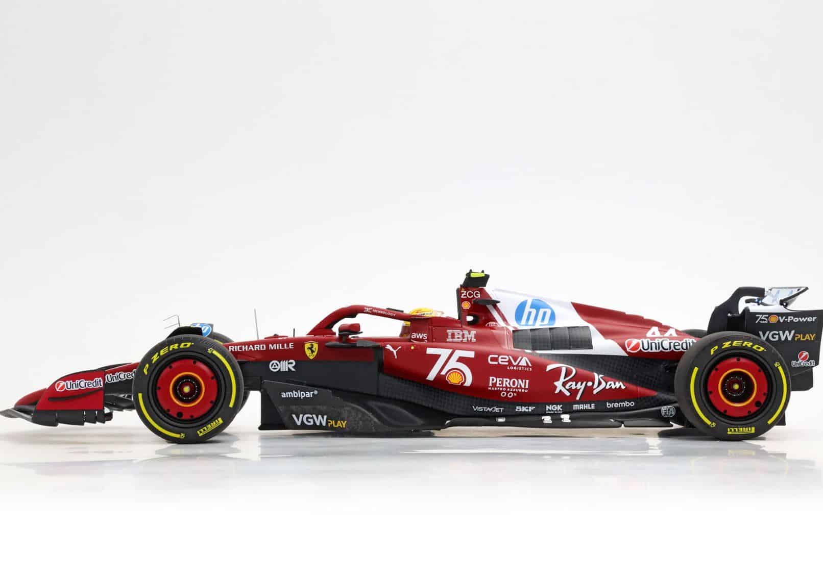 BBR 1:18 Ferrari SF-25 #44 Lewis Hamilton Monaco GP 2025 Shell 75 Years Luxury Pack (P18267C44DIE) Diecast Model 10 BBR 1:18 Ferrari SF-25 #44 Lewis Hamilton Monaco GP 2025 Shell 75 Years Luxury Pack (P18267C44DIE) Diecast Model - Image 10