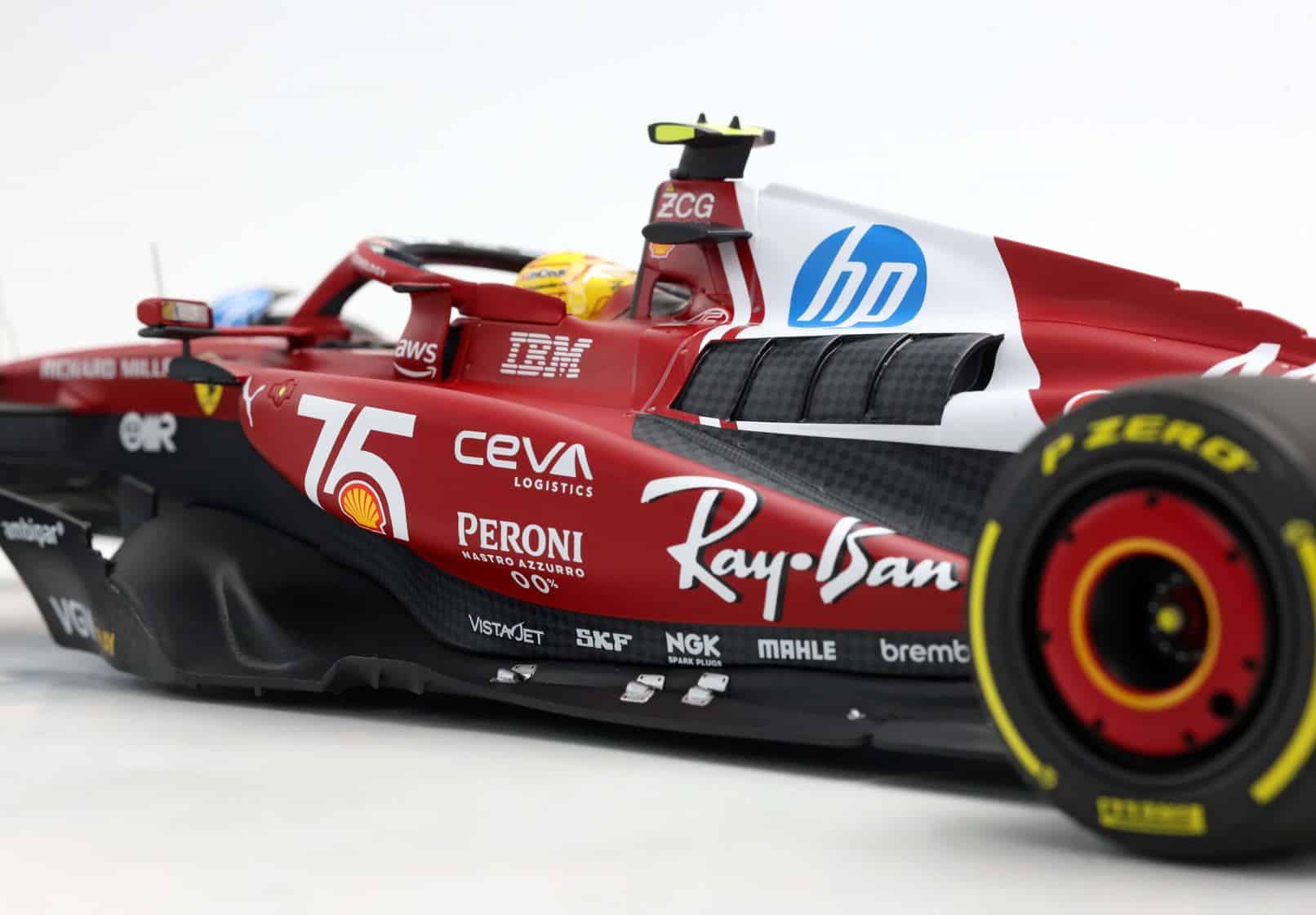 BBR 1:18 Ferrari SF-25 #44 Lewis Hamilton Monaco GP 2025 Shell 75 Years Luxury Pack (P18267C44DIE) Diecast Model 6 BBR 1:18 Ferrari SF-25 #44 Lewis Hamilton Monaco GP 2025 Shell 75 Years Luxury Pack (P18267C44DIE) Diecast Model - Image 6
