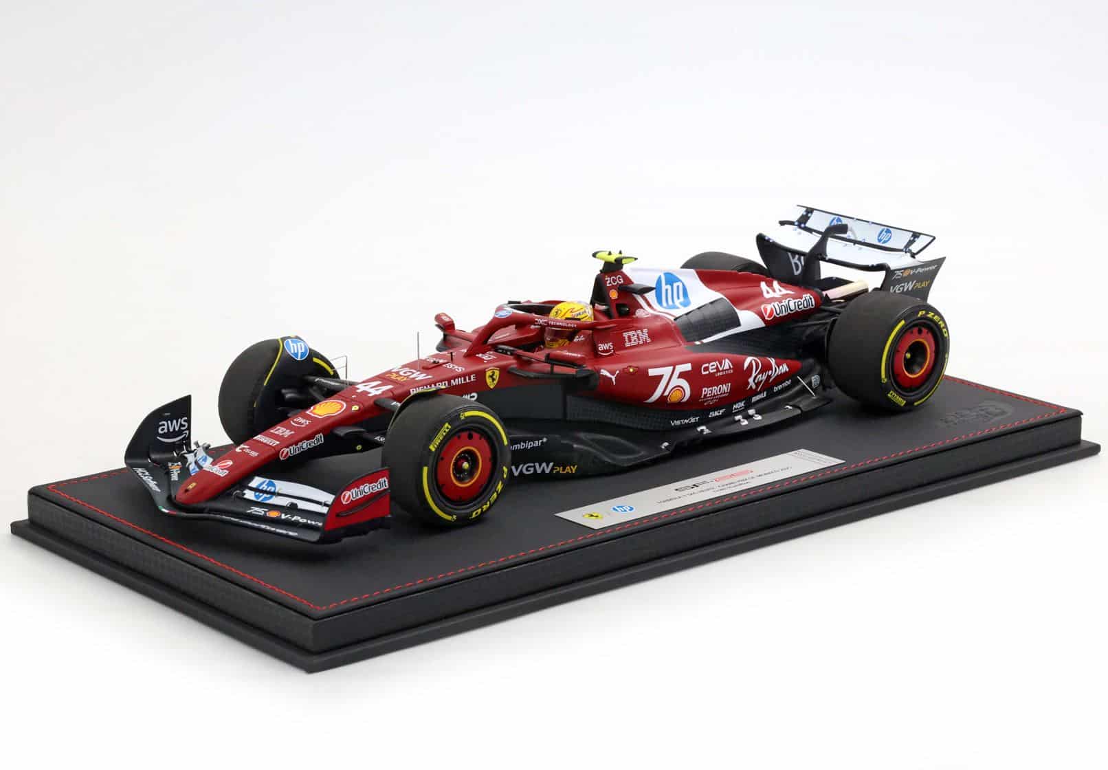 BBR 1:18 Ferrari SF-25 #44 Lewis Hamilton Monaco GP 2025 Shell 75 Years Luxury Pack (P18267C44DIE) Diecast Model 4 BBR 1:18 Ferrari SF-25 #44 Lewis Hamilton Monaco GP 2025 Shell 75 Years Luxury Pack (P18267C44DIE) Diecast Model - Image 4