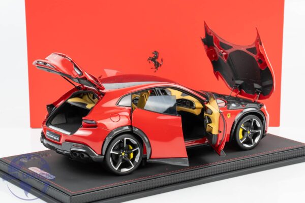 BBR - 1:18 Ferrari Purosangue Diecast Panoramic Roof Rosso Corsa (Luxury Pack) - Limited Edition Diecast Model 17 BBR - 1:18 Ferrari Purosangue Diecast Panoramic Roof Rosso Corsa (Luxury Pack) - Limited Edition Diecast Model