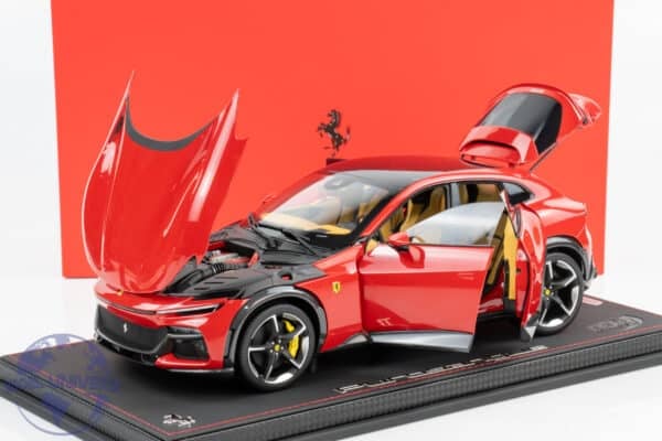 BBR - 1:18 Ferrari Purosangue Diecast Panoramic Roof Rosso Corsa (Luxury Pack) - Limited Edition Diecast Model