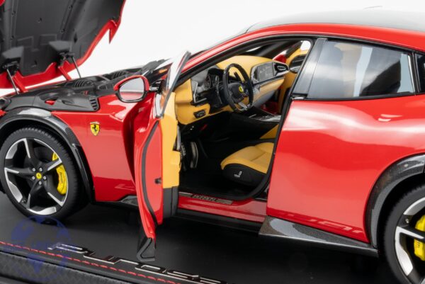 BBR - 1:18 Ferrari Purosangue Diecast Panoramic Roof Rosso Corsa (Luxury Pack) - Limited Edition Diecast Model 23 BBR - 1:18 Ferrari Purosangue Diecast Panoramic Roof Rosso Corsa (Luxury Pack) - Limited Edition Diecast Model