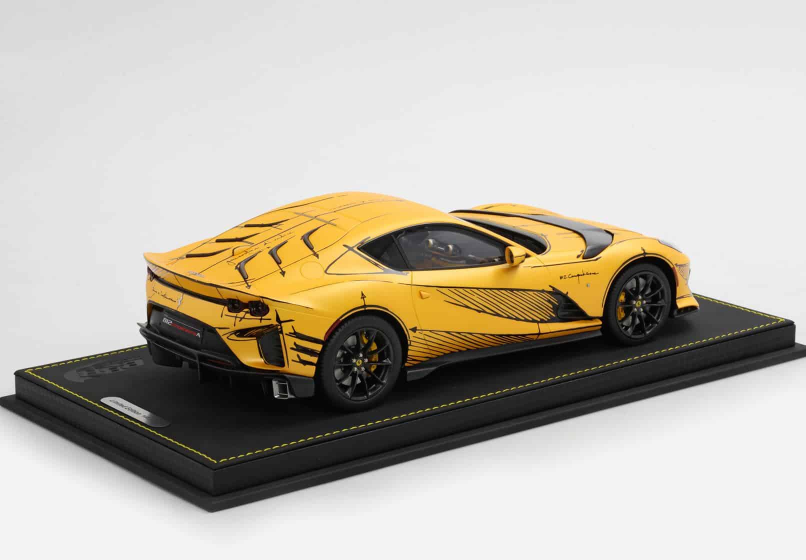 BBR - 1:18 Ferrari 812 Competizione Tristrato Giallo Yellow Tailor Made - Limited Edition Special Carbon Box with Showcase 4 BBR - 1:18 Ferrari 812 Competizione Tristrato Giallo Yellow Tailor Made - Limited Edition Special Carbon Box with Showcase