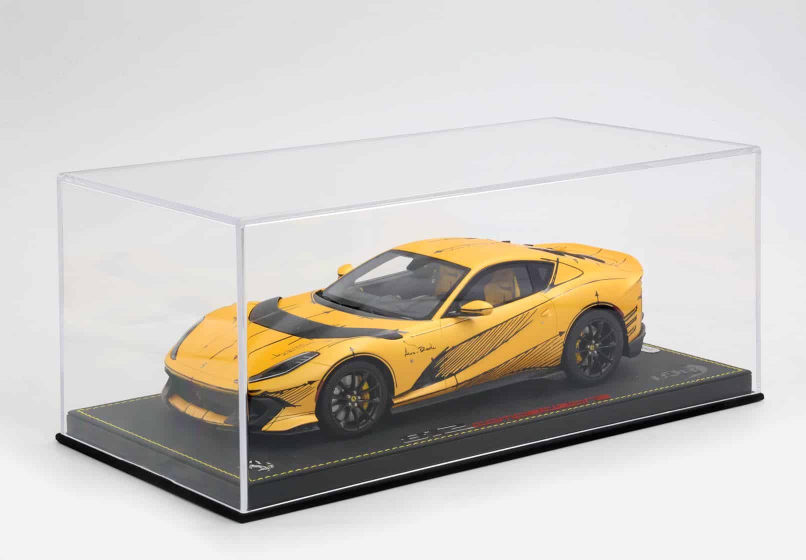 BBR - 1:18 Ferrari 812 Competizione Tristrato Giallo Yellow Tailor Made - Limited Edition Special Carbon Box with Showcase 2 BBR - 1:18 Ferrari 812 Competizione Tristrato Giallo Yellow Tailor Made - Limited Edition Special Carbon Box with Showcase