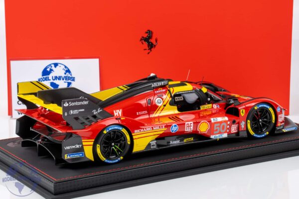 BBR - 1:18 Ferrari 499P No.50 Winner 24h Le Mans 2024 A.Fuoco, M.Molina, N.Nielsen - Limited Edition Resin Model with Display Showcase 13 BBR - 1:18 Ferrari 499P No.50 Winner 24h Le Mans 2024 A.Fuoco, M.Molina, N.Nielsen - Limited Edition Resin Model with Display Showcase