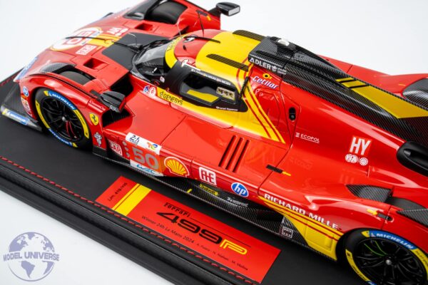 BBR - 1:18 Ferrari 499P No.50 Winner 24h Le Mans 2024 A.Fuoco, M.Molina, N.Nielsen - Limited Edition Resin Model with Display Showcase 19 BBR - 1:18 Ferrari 499P No.50 Winner 24h Le Mans 2024 A.Fuoco, M.Molina, N.Nielsen - Limited Edition Resin Model with Display Showcase