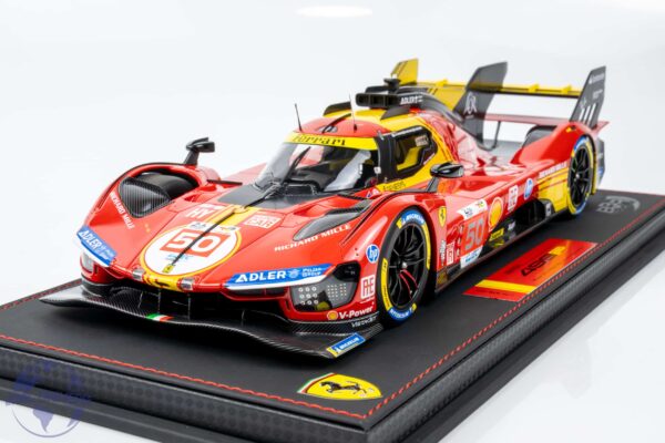 BBR - 1:18 Ferrari 499P No.50 Winner 24h Le Mans 2024 A.Fuoco, M.Molina, N.Nielsen - Limited Edition Resin Model with Display Showcase 21 BBR - 1:18 Ferrari 499P No.50 Winner 24h Le Mans 2024 A.Fuoco, M.Molina, N.Nielsen - Limited Edition Resin Model with Display Showcase