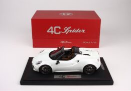 BBR P1881 Alfa Romeo 4C White Resin Model 2014 1:18 scale