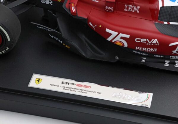 BBR 1:18 Ferrari SF-25 Monaco GP 2025 - 75th Anniversary Shell Livery - Leclerc No.16 (BBR1227C16) Limited Edition Resin Model 8 BBR 1:18 Ferrari SF-25 Monaco GP 2025 - 75th Anniversary Shell Livery - Leclerc No.16 (BBR1227C16) Limited Edition Resin Model