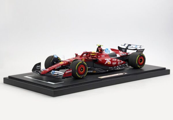 BBR 1:12 Ferrari SF-25 Monaco GP 2025 - 75th Anniversary Shell Livery - Hamilton No.44 (BBR1227C44) Limited Edition Resin Model