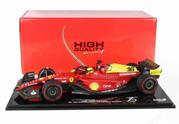 BBR - 1:18 Ferrari F1-75 Italian GP Monza 2022 Charles Leclerc (Limited Edition) w/showcase