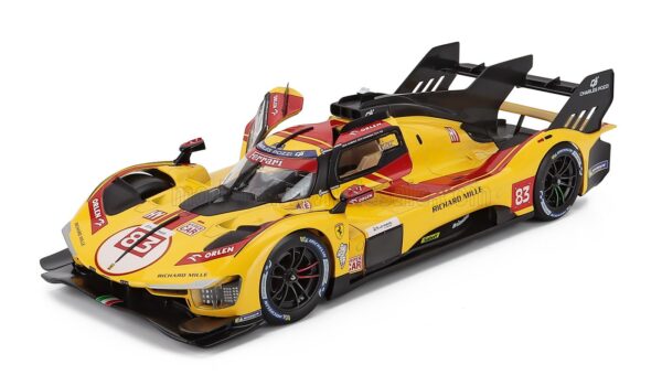 Bburago 1:18 Ferrari 499P No.83 Winner 24h Le Mans 2025 - R.Kubica, P.Hanson, Y.Ye (18-16308) Diecast Model 15 Bburago 1:18 Ferrari 499P No.83 Winner 24h Le Mans 2025 - R.Kubica, P.Hanson, Y.Ye - Diecast Model