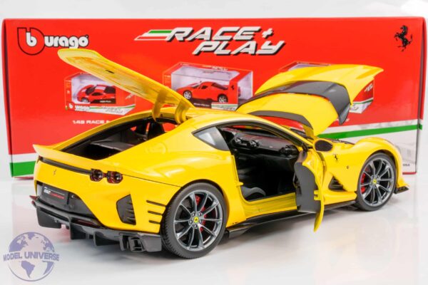 Bburago - 1:18 Ferrari 812 Competizione Modena Yellow 2021 - Diecast Model 15 Bburago - 1:18 Ferrari 812 Competizione Modena Yellow 2021 - Diecast Model