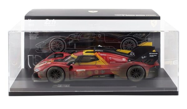 Bburago - 1:18 Ferrari 499P No.50 Winner 24h Le Mans 2024 Fuoco, Molina, Nielsen - "Dirty Race Weathered Version" - Showcase Edition - Diecast Model