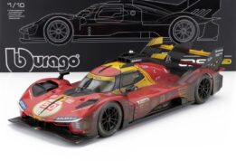 Bburago - 1:18 Ferrari 499P No.50 Winner 24h Le Mans 2024 Fuoco, Molina, Nielsen - "Dirty Race Weathered Version" - Showcase Edition - Diecast Model