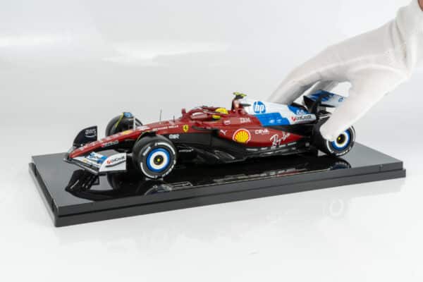 Bburago 1:18 Ferrari SF-25 No.44 Lewis Hamilton Miami GP 2025 Deluxe Edition with Showcase (18-16822-H-MIAMI-VET) Diecast Model 12 Bburago 1:18 Ferrari SF-25 No.44 Lewis Hamilton Miami GP 2025 Deluxe Edition with Showcase (18-16822-H-MIAMI-VET) Diecast Model
