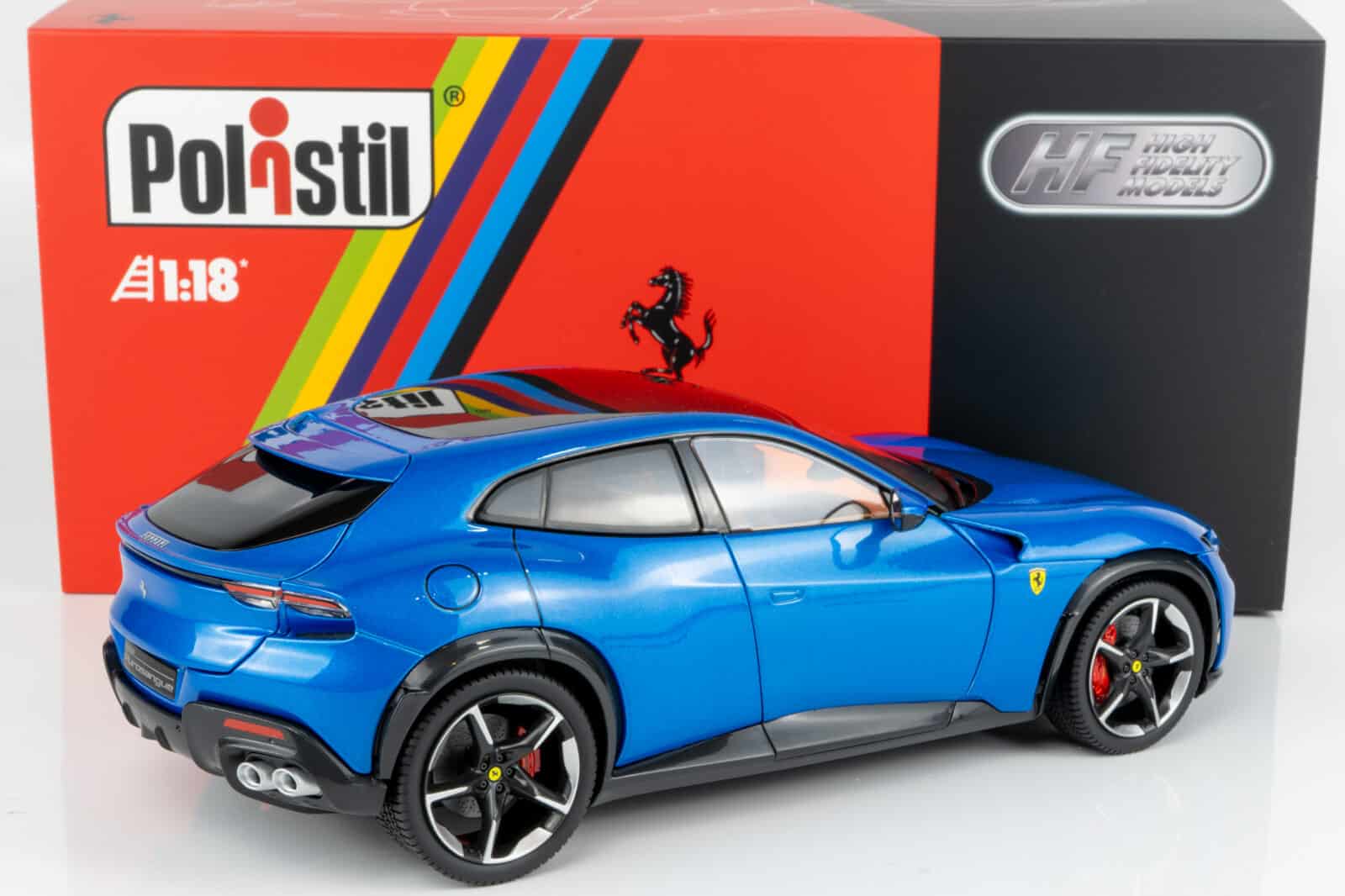 Polistil - 1:18 Ferrari Purosangue 2022 Blue Corsa with Showcase