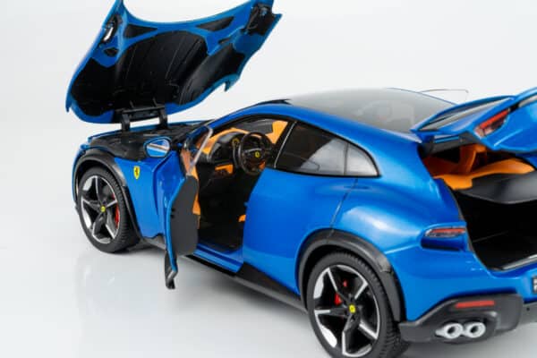 Polistil - 1:18 Ferrari Purosangue 2022 Blue Corsa with Showcase (18FE02022-HC) Limited Edition Diecast Model 22 Polistil - 1:18 Ferrari Purosangue 2022 Blue Corsa with Showcase (18FE02022-HC) Limited Edition Diecast Model