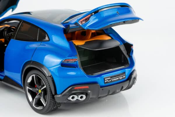Polistil - 1:18 Ferrari Purosangue 2022 Blue Corsa with Showcase (18FE02022-HC) Limited Edition Diecast Model 21 Polistil - 1:18 Ferrari Purosangue 2022 Blue Corsa with Showcase (18FE02022-HC) Limited Edition Diecast Model