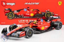 Bburago - 1:18 Ferrari SF-23 No.44 Lewis Hamilton "First Ferrari Test" Fiorano 2025 Deluxe Edition with Showcase - Diecast Model