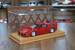 Premium 1:18 Scale Display Case with Beige Leather Base