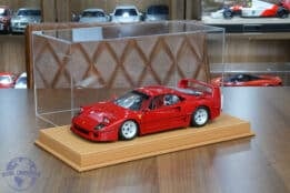 Premium 1:18 Scale Display Case with Beige Leather Base