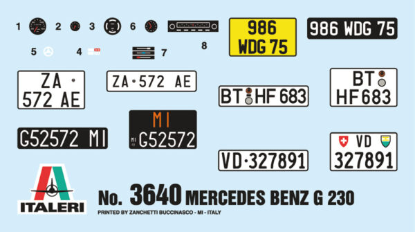 Italeri - 1:24 Mercedes-Benz G-Class G230 (3640) Model Kit