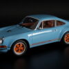 KK Scale - 1:18 Singer 911 Coupe Light Blue/Orange Diecast Model Car