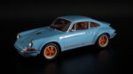 KK Scale - 1:18 Singer 911 Coupe Light Blue/Orange Diecast Model Car