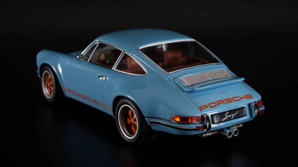 KK Scale - 1:18 Singer Porsche 911 Coupe Light Blue/Orange - Diecast Model 15 KK Scale - 1:18 Singer Porsche 911 Coupe Light Blue/Orange - Diecast Model