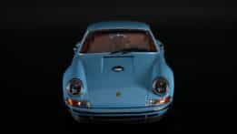 KK Scale - 1:18 Singer 911 Coupe Light Blue/Orange Diecast Model Car