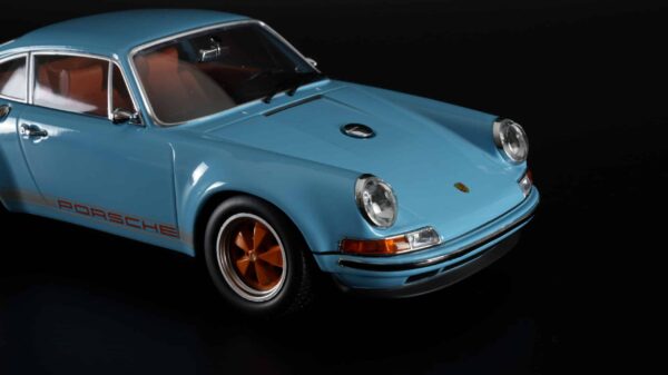 KK Scale - 1:18 Singer Porsche 911 Coupe Light Blue/Orange - Diecast Model 18 KK Scale - 1:18 Singer Porsche 911 Coupe Light Blue/Orange - Diecast Model