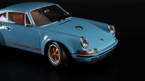 KK Scale - 1:18 Singer Porsche 911 Coupe Light Blue/Orange - Diecast Model 19 KK Scale - 1:18 Singer Porsche 911 Coupe Light Blue/Orange - Diecast Model