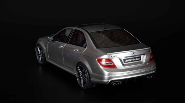 GT Spirit - 1:18 Mercedes-Benz C63 AMG Sedan Silver - Limited Edition Resin Model 16 GT Spirit - 1:18 Mercedes-Benz C63 AMG Sedan Silver (GT462)