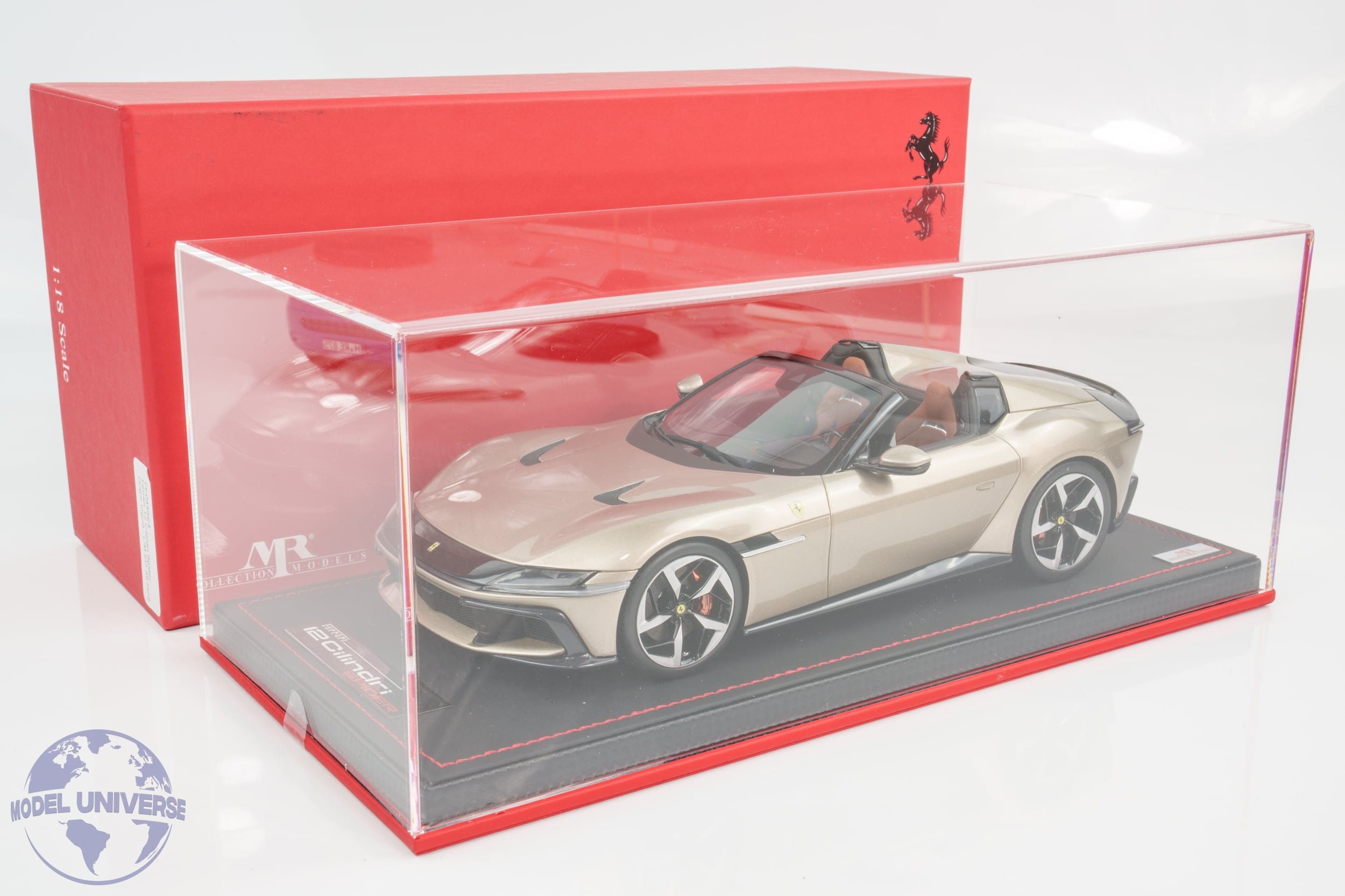 MR Collection - 1:18 Ferrari 12 Cilindri Spider Grigio Ingrid - Limited Edition Resin Model