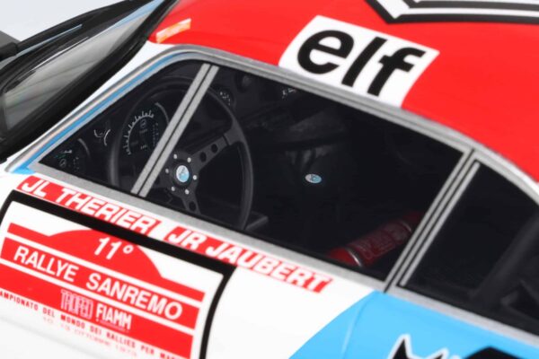 Otto Mobile 1:12 Alpine A110 1800 Winner San Remo Rally 1973 Jean-Luc Therier (G096) Limited Edition Resin Model 15 Otto Mobile - 1:12 Alpine A110 1800 Winner San Remo Rally 1973 Jean-Luc Therier, Jacques Jaubert - Limited Edition Resin Model
