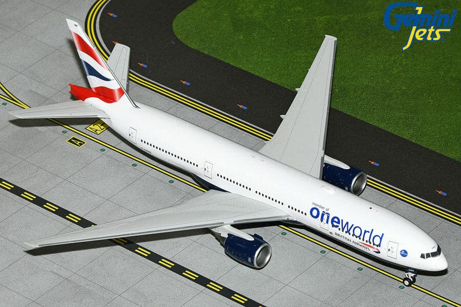 gemini jets - 1:200 british airways boeing 777-200er (g-ymmr) oneworld livery