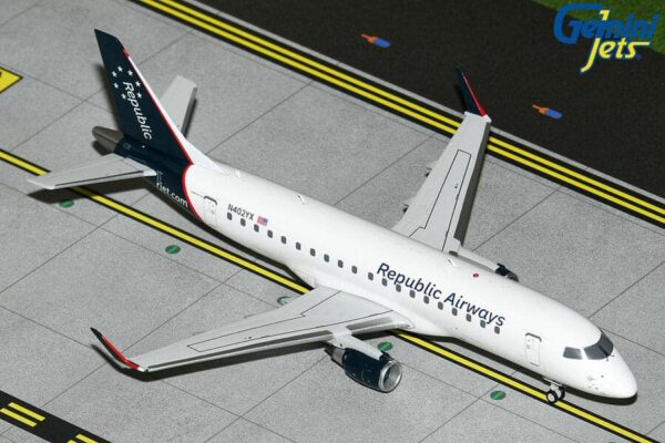 gemini jets - 1:200 republic airways embraer 175lr (n402yx)