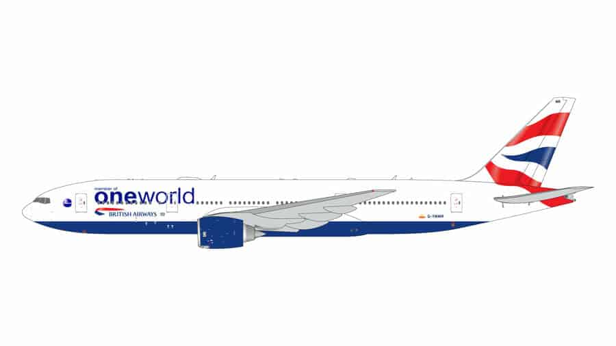 gemini jets - 1:400 british airways boeing 777-200er (g-ymmr) oneworld livery